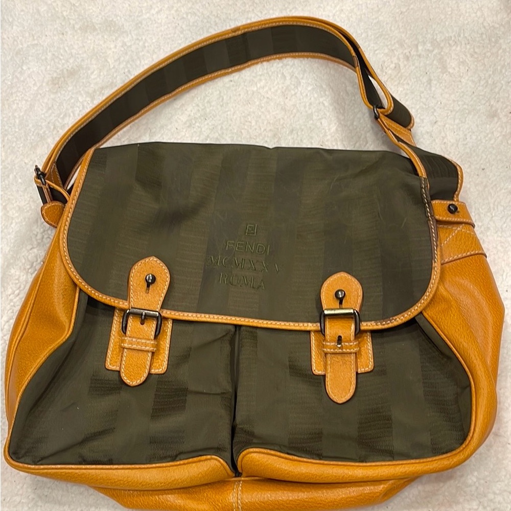 Authentic fendi messenger bag